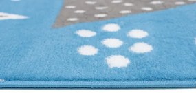 Niebieski dywan w pandy do pokoju dziecięcego N4-C40