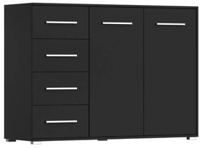 Komoda Fiesta 4S2D 135 cm - czarna