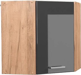 Szafka wisząca narożna antracyt wysoki połysk 57x34.1x60 r-line