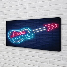 Obraz na płótnie Muzyczny Blask Neonów