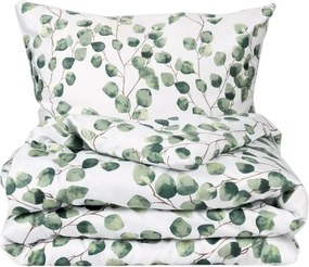 Matex Pościel satynowa Liście eukaliptusa akwarela, 140 x 200 cm, 70 x 90 cm