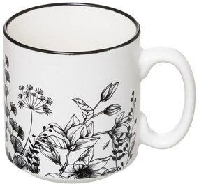 Filiżanki ceramiczne na stojaku FLORAL, 240 ml, 4 sztuki