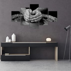 Obraz czarno-biały - garncarstwo (125x70 cm)