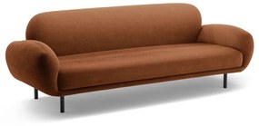 Sofa z materiału bouclé w kolorze terakoty 208 cm Poppy – Micadoni