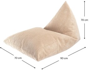 Jasnobrązowy sztruksowy dziecięcy worek do siedzenia Big Lounger – Wigiwama