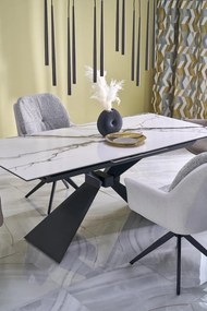 Rozkładany stół Luciano Halmar efekt białego marmuru