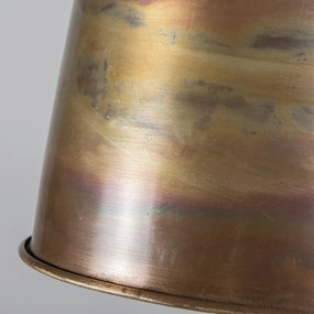 Wisząca lampa vintage miedziana ze złotem - Burn
