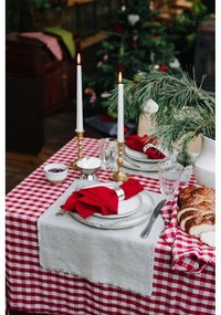 Czerwone tekstylne podkładki zestaw 4 szt. Red Gingham – Linen Tales