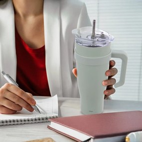 Szałwiowy kubek termiczny ze słomką 1,2 l Termo – Orion