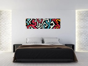 Obraz abstrakcji graficznej (170x50 cm)
