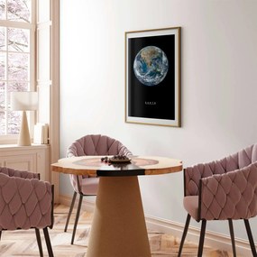 Plakat Ziemia 21x30 cm z ramą złotą z marginesem ARTGEIST B
