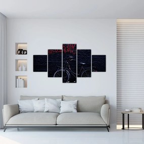 Obraz roweru w Amsterdamie (125x70 cm)