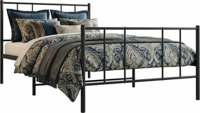 Czarne metalowe łóżko pojedyncze 80x200 cm M7-N74