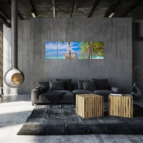 Obraz - Hamak na plaży (170x50 cm)