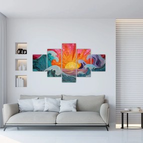 Obraz - Mozaika fal (125x70 cm)