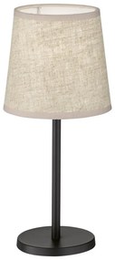 Czarno-beżowa lampa stołowa z tekstylnym kloszem (wysokość 30 cm) Eve – Fischer & Honsel