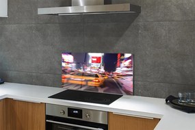 Szklany Panel Samochód w Blasku Miejskich Świateł