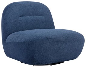 Fotel obrotowy z niebieską teksturowaną tapicerką - POZETI
