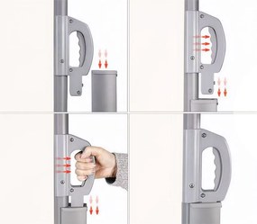 Parawan ogrodowy boczny na taras składany AW-011A, 300x180 cm, beżowy