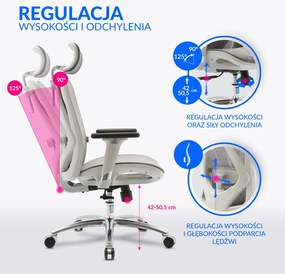 Ergonomiczny fotel biurowy Kalisto, zgodny z normą BHP