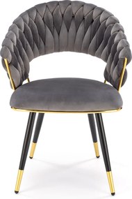 Krzesło do jadalni z przeplatanym oparciem K551 Halmar