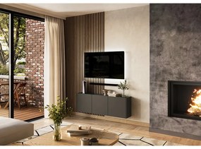 Antracytowa szafka pod TV 138x45 cm Piana – Germania