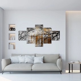 Obraz - Sylwetki drzew (125x70 cm)