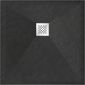 Mexen Stone+ brodzik kompozytowy kwadratowy 70 x 70 cm, czarny - 44707070