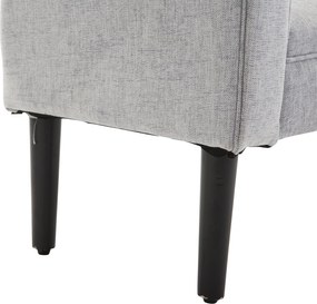 HOMCOM ławka tapicerowana ławka do siedzenia taboret elegancka materiał lniany jasnoszary 103x48x38 cm