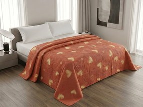 Narzuta na łóżko ORANGE HEART, różowa Rozmiar: 220 x 240 cm