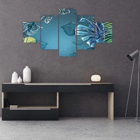 Obraz - Liście roślin tropikalnych (125x70 cm)