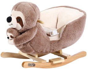 Spielwerk Leniwiec na biegunach z pasem bezpieczeństwa, brązowy