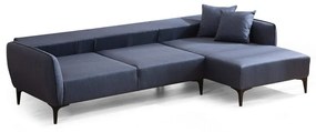 Niebieska sofa narożna Belissimo, prawy narożnik – Balcab Home