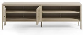 Kremowa metalowa szafka pod TV 160x50x35 cm Fayna – Marckeric