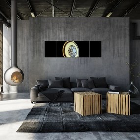 Obraz złotego zegarka kieszonkowego (170x50 cm)