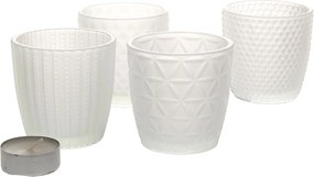 Świeczniki Altare 4szt. milk glass