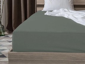 PrzytulneMieszkanie.pl Prześcieradło jersey ciemnozielone 180 x 200 cm