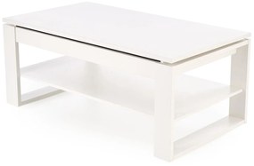 Rozkładany ławo-stół, podnoszony blat, biała 120/65-92/50-72 cm BETTY