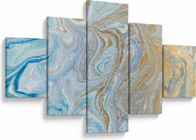 Obraz - Niebieski marmur (125x70 cm)