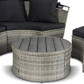 Wyspa Ogrodowa CALIFORNIA Modułowa Technorattan Jasnoszara