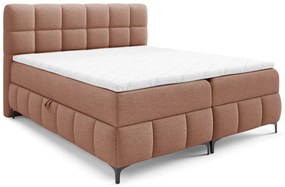 Pomarańczowe łóżko kontynentalne z zagłówkiem 5 rozmiarów H1-N21