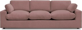 Różowa sztruksowa sofa 250 cm Belair – Bobochic Paris