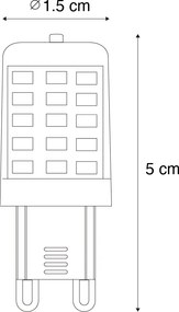 Zestaw 2 żarówek LED G9 z możliwością ściemniania 3W 250lm 3000K