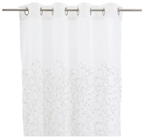 Biało-zielona firanka 140x260 cm Grow – Casa Selección