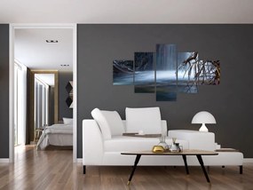 Obraz zimowej laguny (125x70 cm)