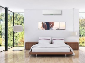 Obraz kobiety na plaży (170x50 cm)
