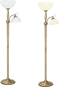 Lampa podłogowa mosiężna do salonu C-P2