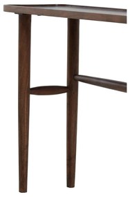 Brązowa konsola z litego drewna akacjowego 30x120 cm Qiano – Light &amp; Living