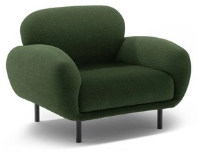 Zielony fotel z materiału bouclé Poppy – Micadoni