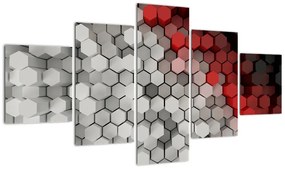 Obraz - sześciokąty 3D (125x70 cm)
